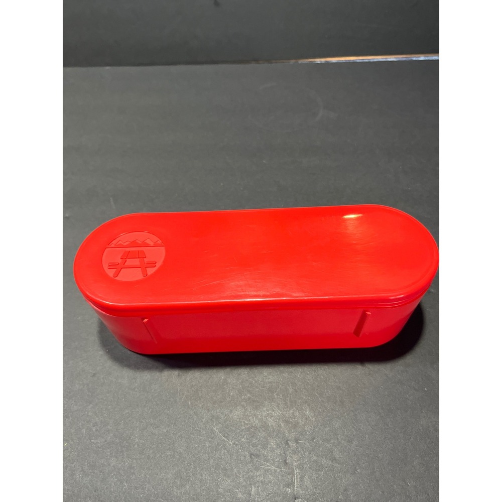 Johnson & Johnson Red Plastic First Aid Case Picnic Table Logo Storage Box only